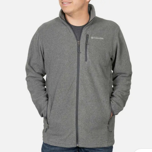 NWOT Columbia Men's Thompson Peak Full Zip Fleece Gray - Picture 1 of 6